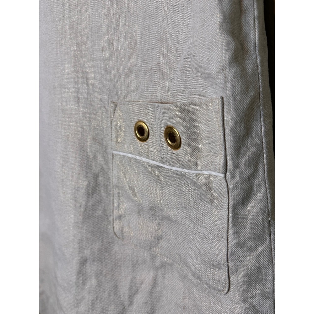 Lilly Pulitzer Metallic Linen Grommet Shift Dress Beige Gold Size 6 - Picture 6 of 15
